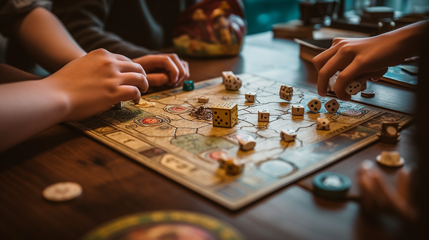 image of assorted board games on shelves